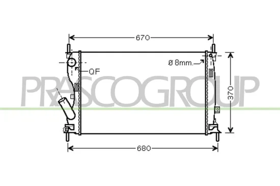 Kühler, Motorkühlung PRASCO FD340R005 Bild Kühler, Motorkühlung PRASCO FD340R005