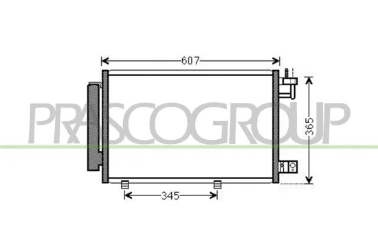 Kondensator, Klimaanlage PRASCO FD344C001 Bild Kondensator, Klimaanlage PRASCO FD344C001