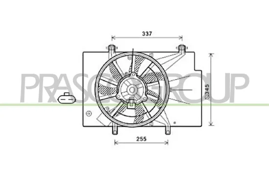 Lüfter, Motorkühlung PRASCO FD344F004 Bild Lüfter, Motorkühlung PRASCO FD344F004