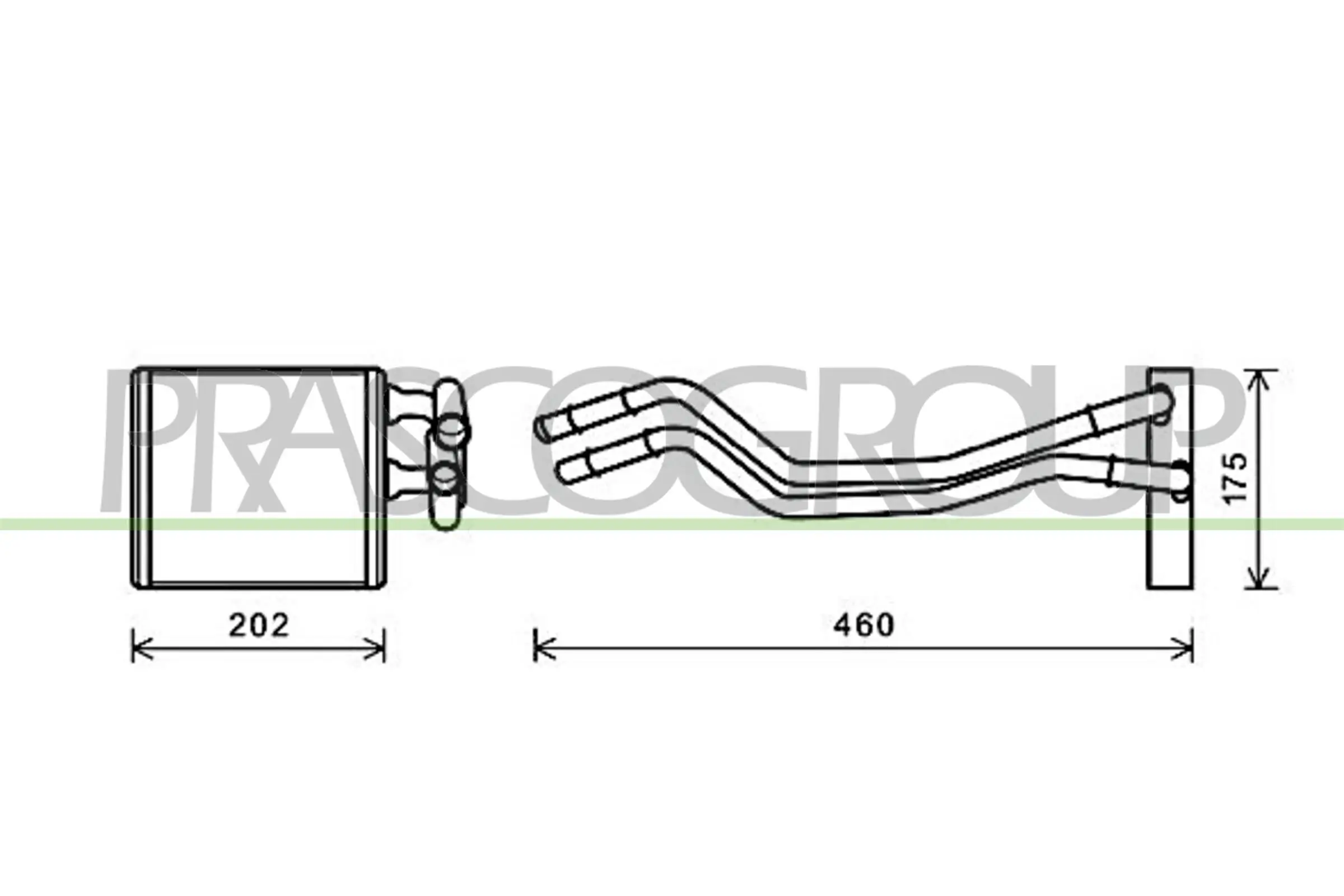 Wärmetauscher, Innenraumheizung PRASCO FD344H001