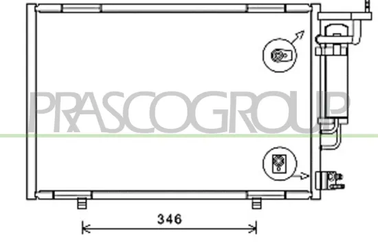 Kondensator, Klimaanlage PRASCO FD346C001 Bild Kondensator, Klimaanlage PRASCO FD346C001