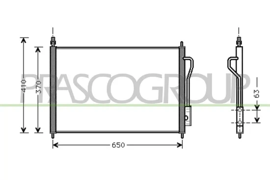 Kondensator, Klimaanlage PRASCO FD420C001 Bild Kondensator, Klimaanlage PRASCO FD420C001