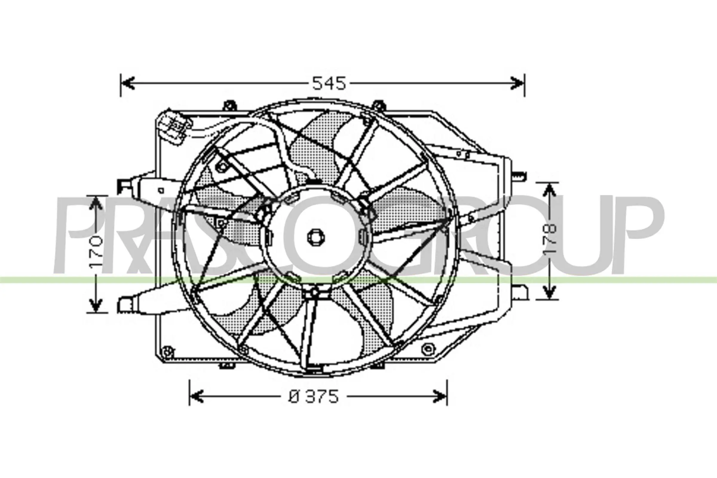 Lüfter, Motorkühlung 12 V PRASCO FD420F009