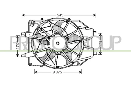 Lüfter, Motorkühlung 12 V PRASCO FD420F009 Bild Lüfter, Motorkühlung 12 V PRASCO FD420F009