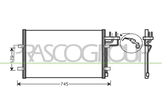 Kondensator, Klimaanlage PRASCO FD422C001 Bild Kondensator, Klimaanlage PRASCO FD422C001