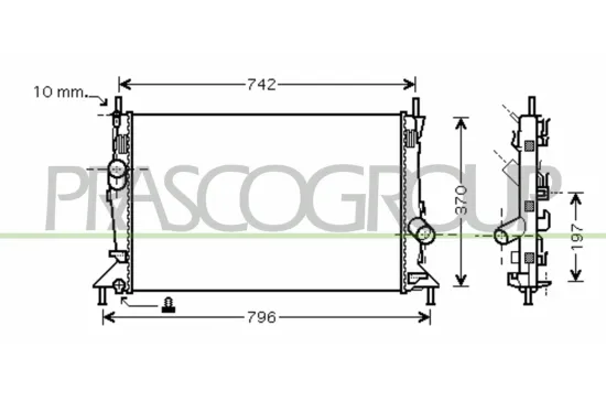 Kühler, Motorkühlung PRASCO FD424R003 Bild Kühler, Motorkühlung PRASCO FD424R003