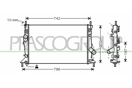 Kühler, Motorkühlung PRASCO FD424R005 Bild Kühler, Motorkühlung PRASCO FD424R005