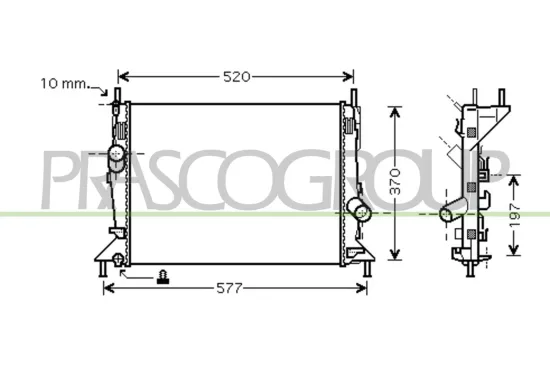 Kühler, Motorkühlung PRASCO FD424R006 Bild Kühler, Motorkühlung PRASCO FD424R006