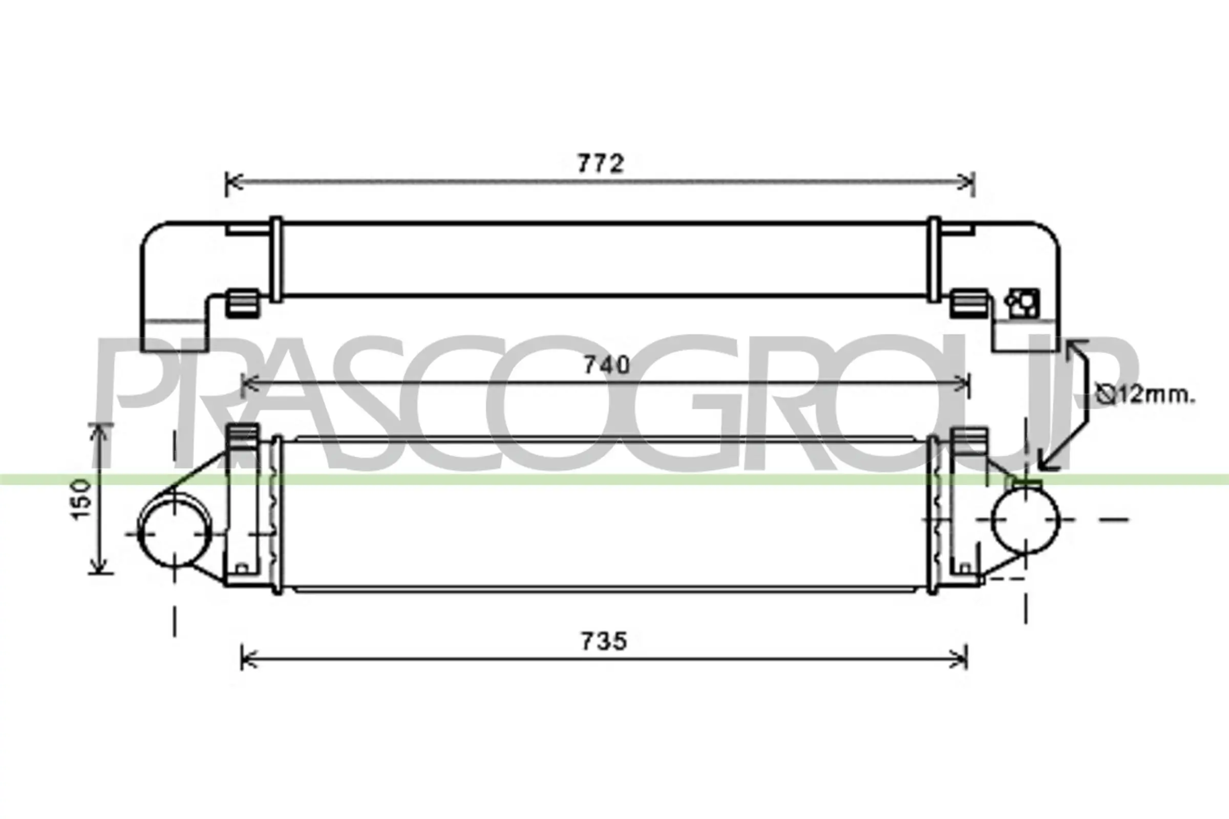 Ladeluftkühler PRASCO FD426N002