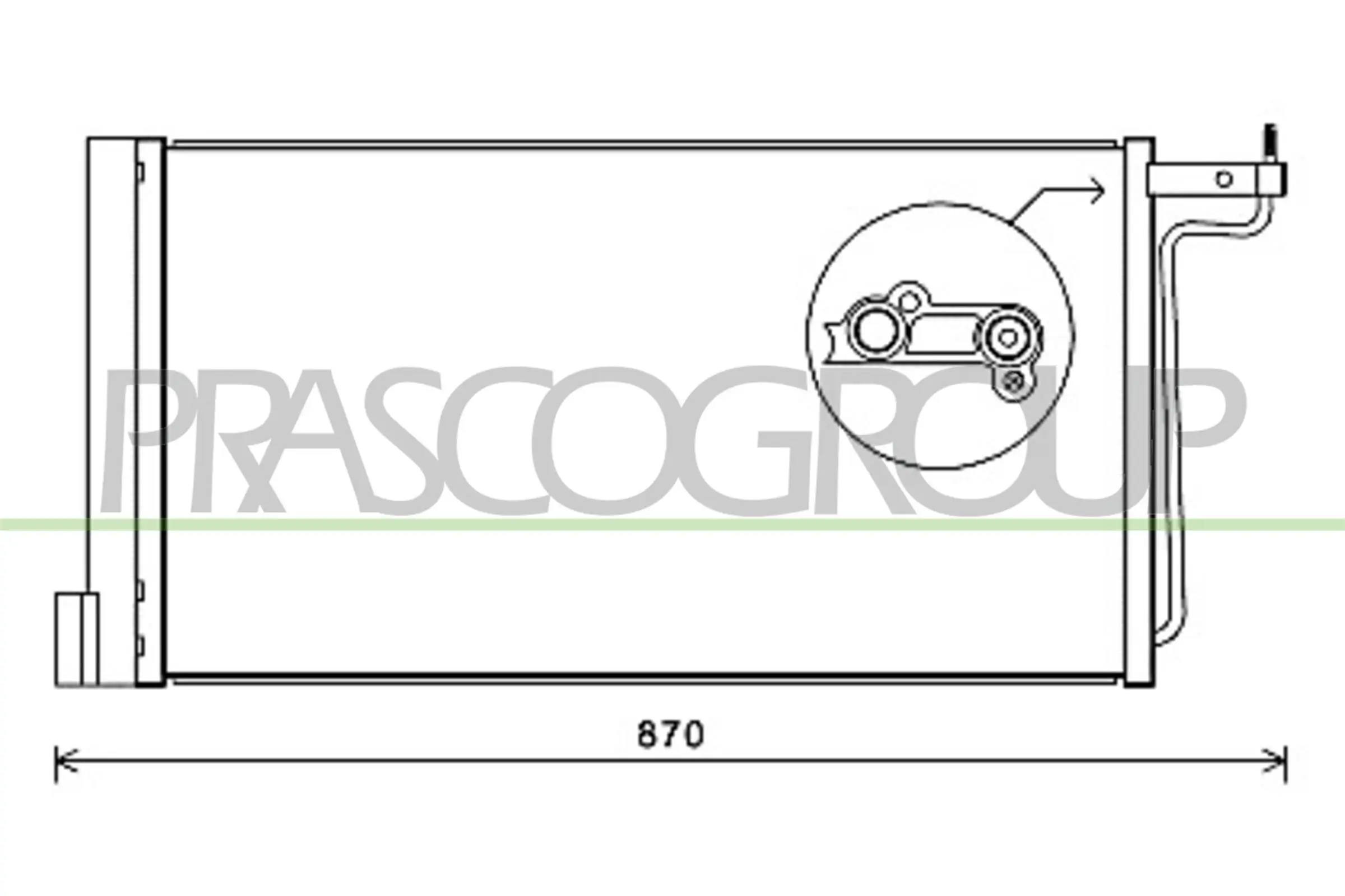 Kondensator, Klimaanlage PRASCO FD428C001