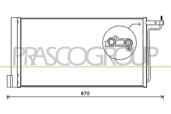 Kondensator, Klimaanlage PRASCO FD428C001 Bild Kondensator, Klimaanlage PRASCO FD428C001