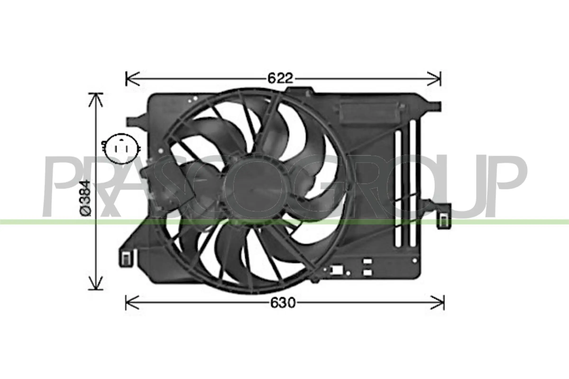 Lüfter, Motorkühlung 12 V PRASCO FD428F001