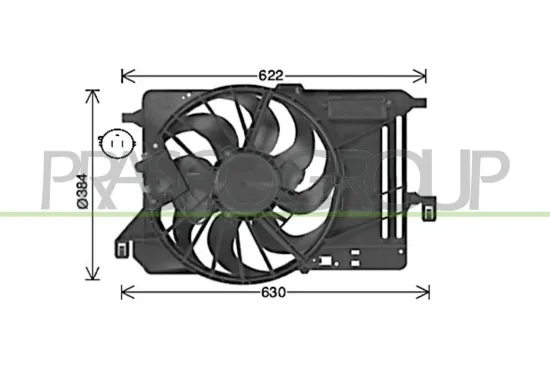 Lüfter, Motorkühlung 12 V PRASCO FD428F001 Bild Lüfter, Motorkühlung 12 V PRASCO FD428F001