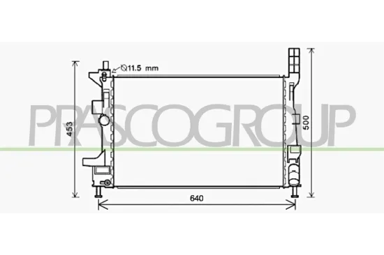 Kühler, Motorkühlung PRASCO FD428R003 Bild Kühler, Motorkühlung PRASCO FD428R003