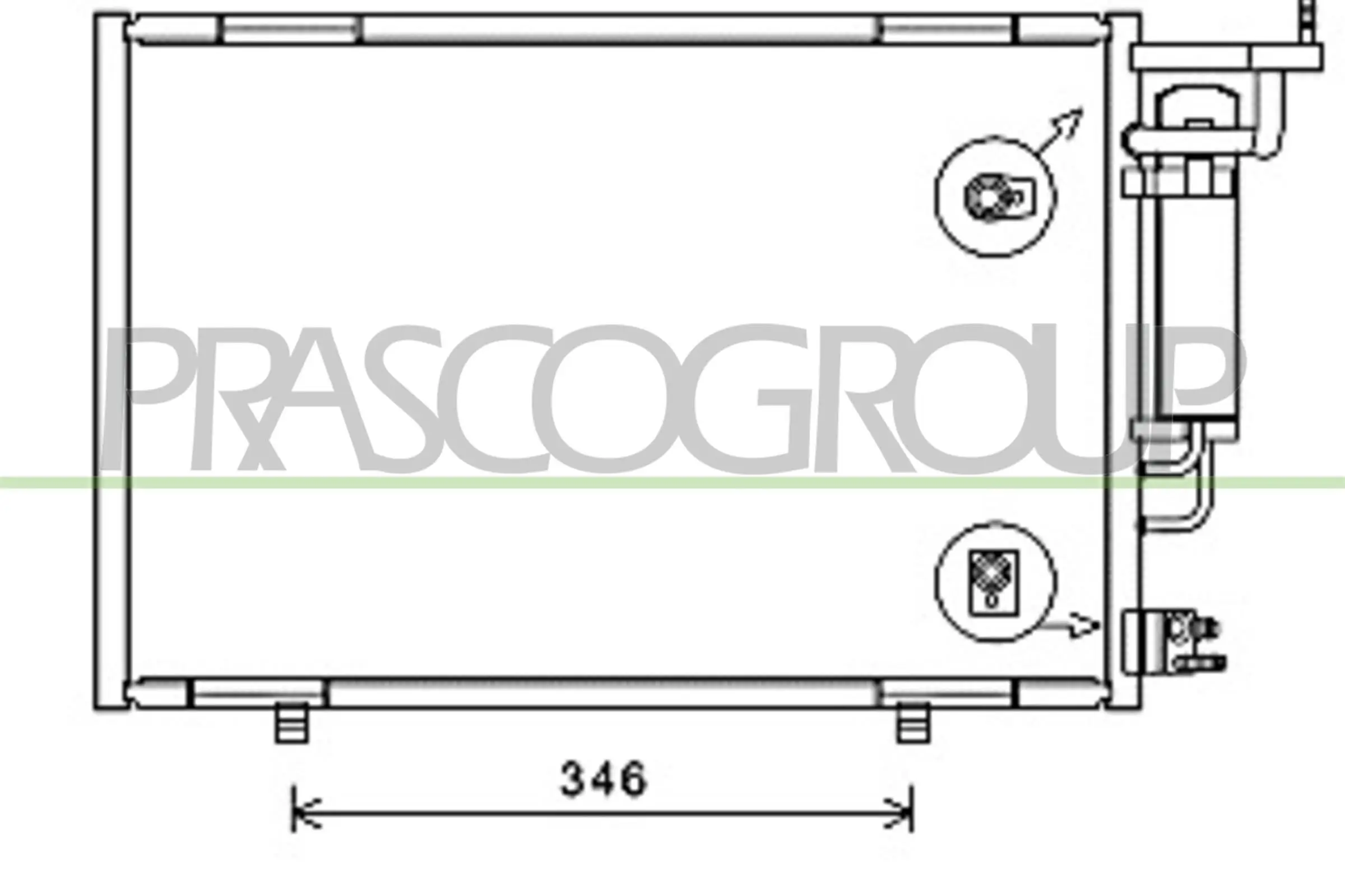 Kondensator, Klimaanlage PRASCO FD602C007