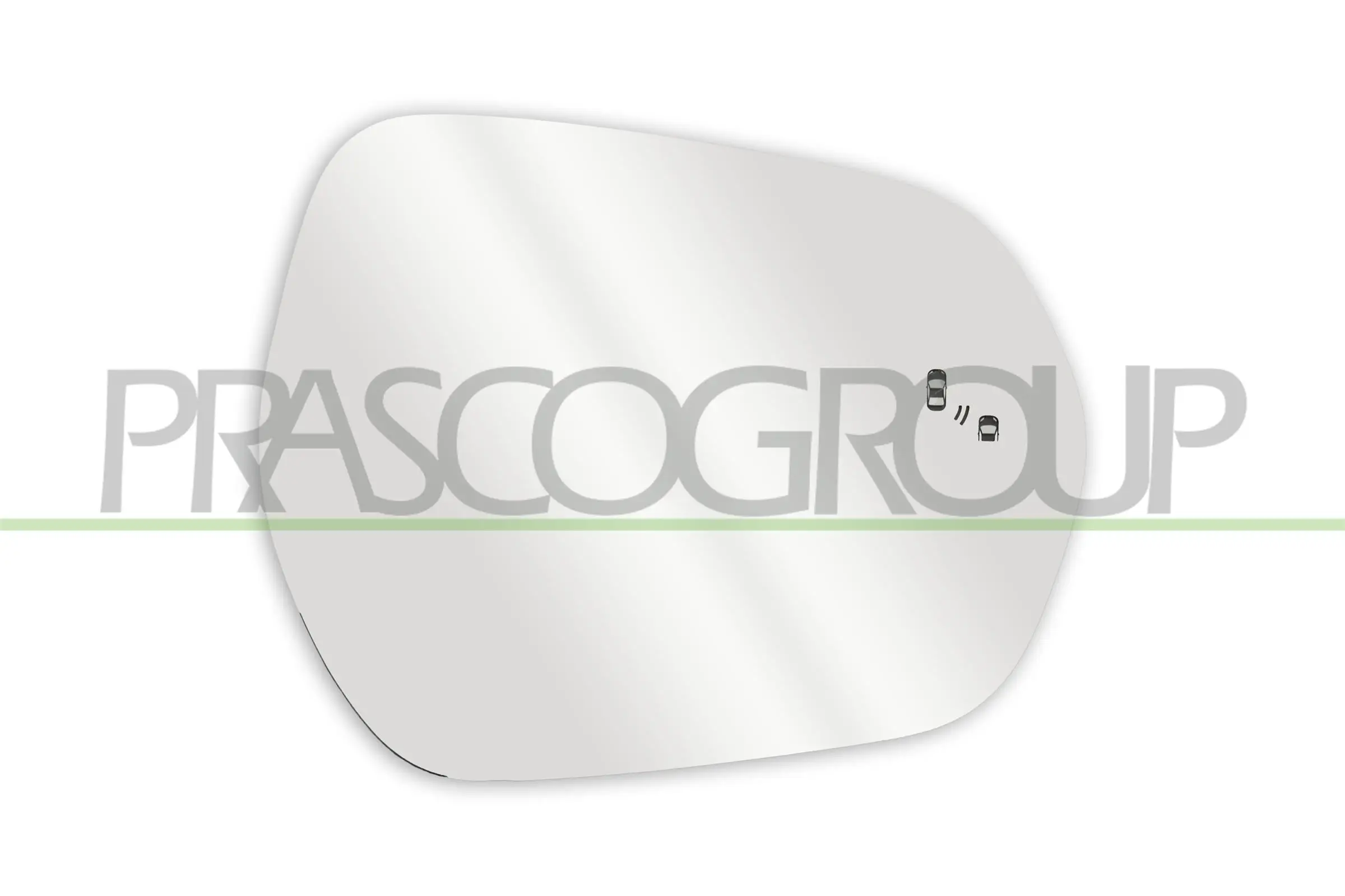 Spiegelglas, Außenspiegel rechts PRASCO FD6207523