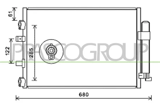 Kondensator, Klimaanlage PRASCO FD719C001 Bild Kondensator, Klimaanlage PRASCO FD719C001
