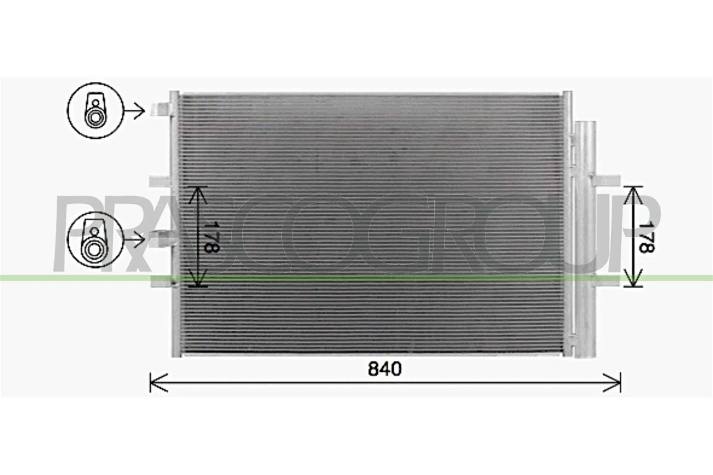 Kondensator, Klimaanlage PRASCO FD912C002
