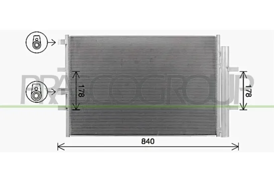 Kondensator, Klimaanlage PRASCO FD912C002 Bild Kondensator, Klimaanlage PRASCO FD912C002
