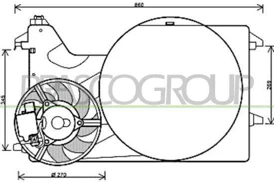 Lüfter, Motorkühlung PRASCO FD912F002 Bild Lüfter, Motorkühlung PRASCO FD912F002