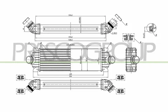 Ladeluftkühler PRASCO FD913N001 Bild Ladeluftkühler PRASCO FD913N001