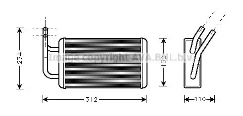 Wärmetauscher, Innenraumheizung PRASCO FDA6215 Bild Wärmetauscher, Innenraumheizung PRASCO FDA6215