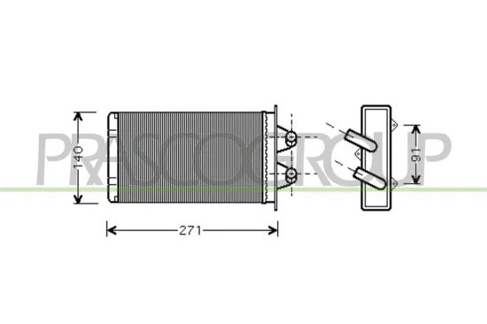 Wärmetauscher, Innenraumheizung PRASCO FT017H001 Bild Wärmetauscher, Innenraumheizung PRASCO FT017H001