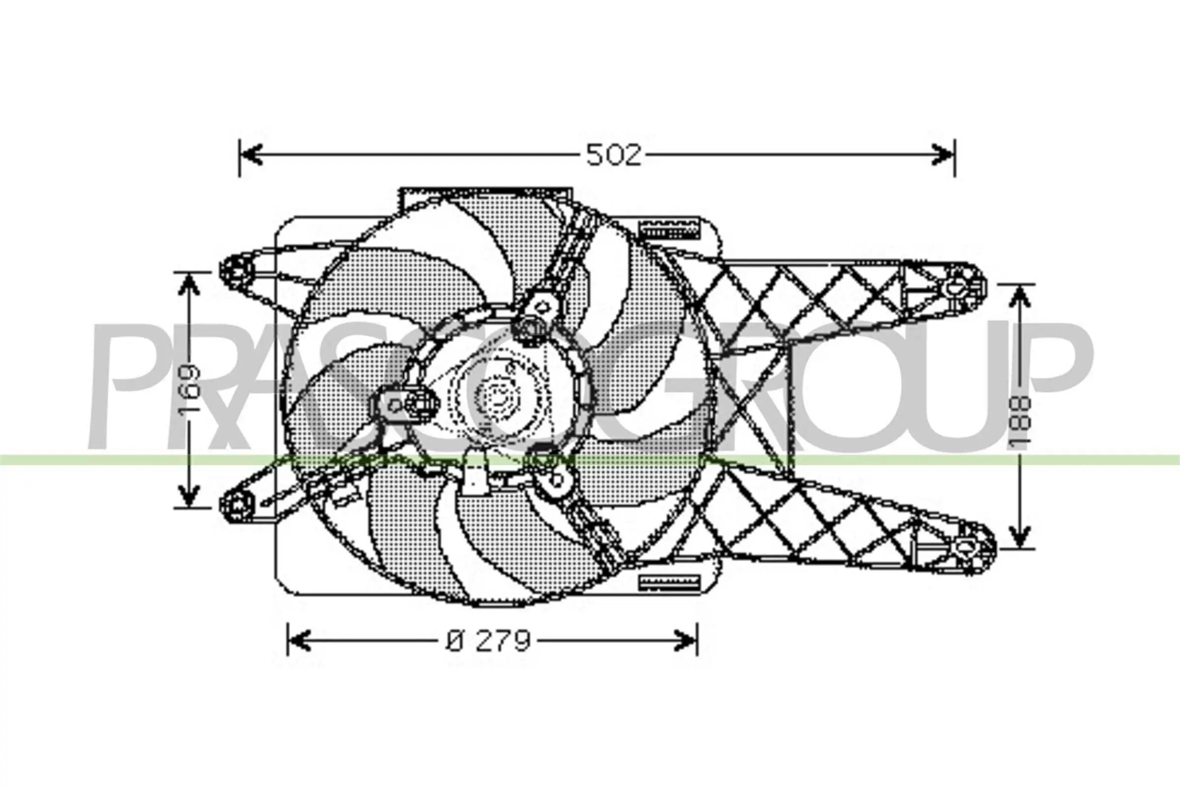 Lüfter, Motorkühlung 12 V PRASCO FT020F001