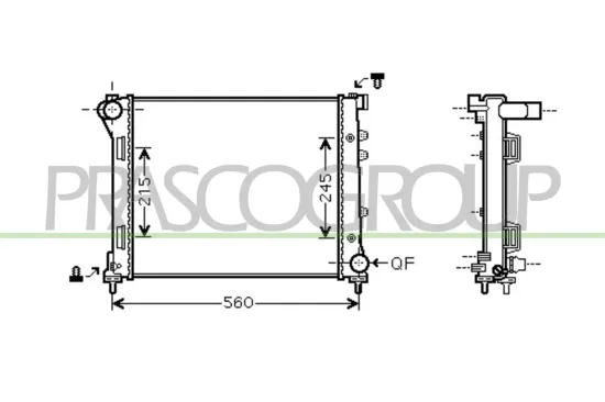 Kühler, Motorkühlung PRASCO FT030R003 Bild Kühler, Motorkühlung PRASCO FT030R003