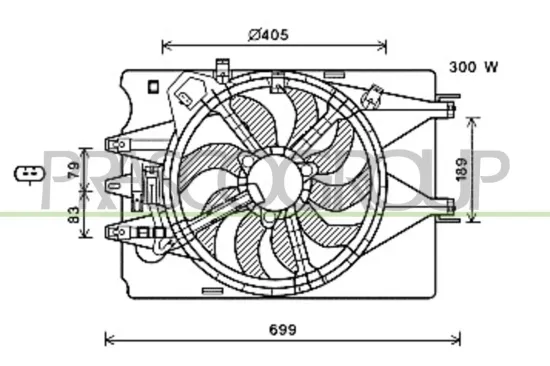 Lüfter, Motorkühlung 12 V PRASCO FT040F002 Bild Lüfter, Motorkühlung 12 V PRASCO FT040F002