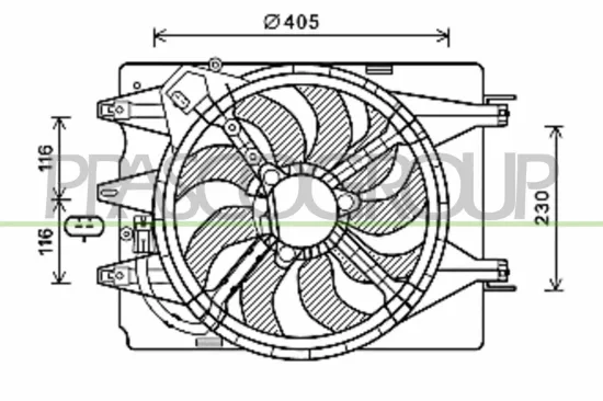 Lüfter, Motorkühlung 12 V PRASCO FT040F003 Bild Lüfter, Motorkühlung 12 V PRASCO FT040F003