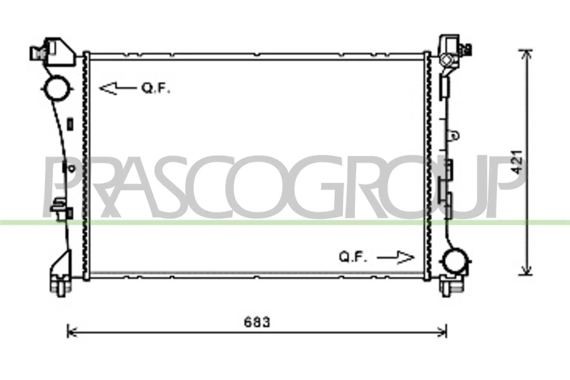 Kühler, Motorkühlung PRASCO FT040R002