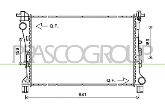 Kühler, Motorkühlung PRASCO FT040R003 Bild Kühler, Motorkühlung PRASCO FT040R003
