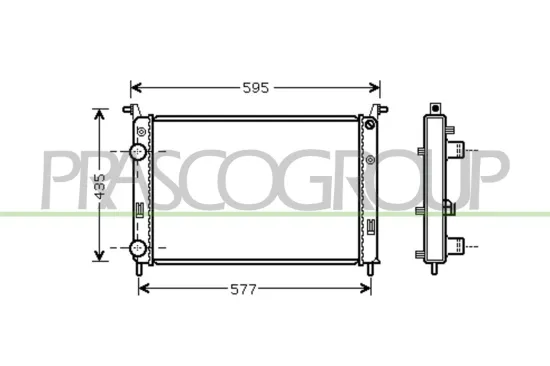 Kühler, Motorkühlung PRASCO FT113R010 Bild Kühler, Motorkühlung PRASCO FT113R010