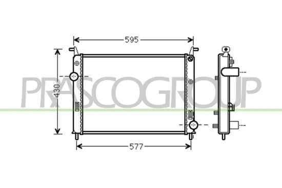 Kühler, Motorkühlung PRASCO FT114R001 Bild Kühler, Motorkühlung PRASCO FT114R001