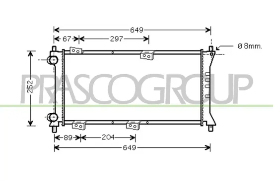 Kühler, Motorkühlung PRASCO FT121R005 Bild Kühler, Motorkühlung PRASCO FT121R005