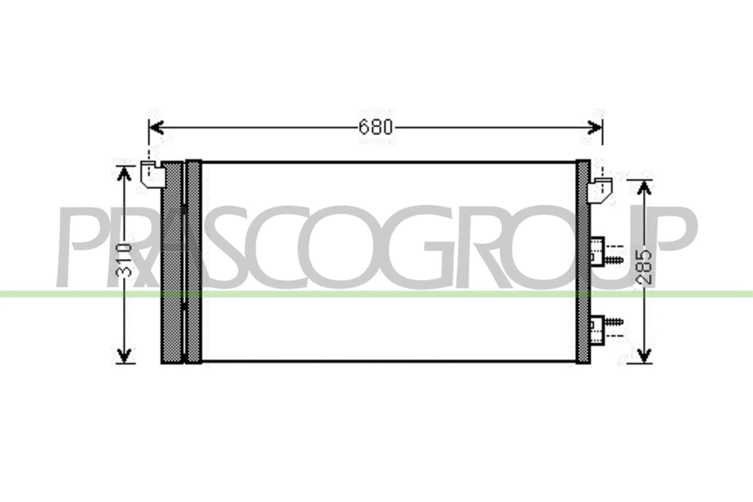 Kondensator, Klimaanlage PRASCO FT122C001