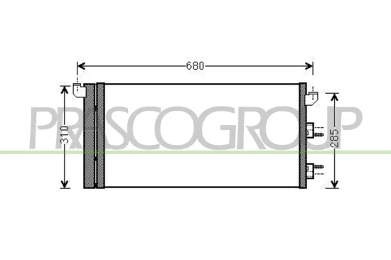 Kondensator, Klimaanlage PRASCO FT122C001 Bild Kondensator, Klimaanlage PRASCO FT122C001