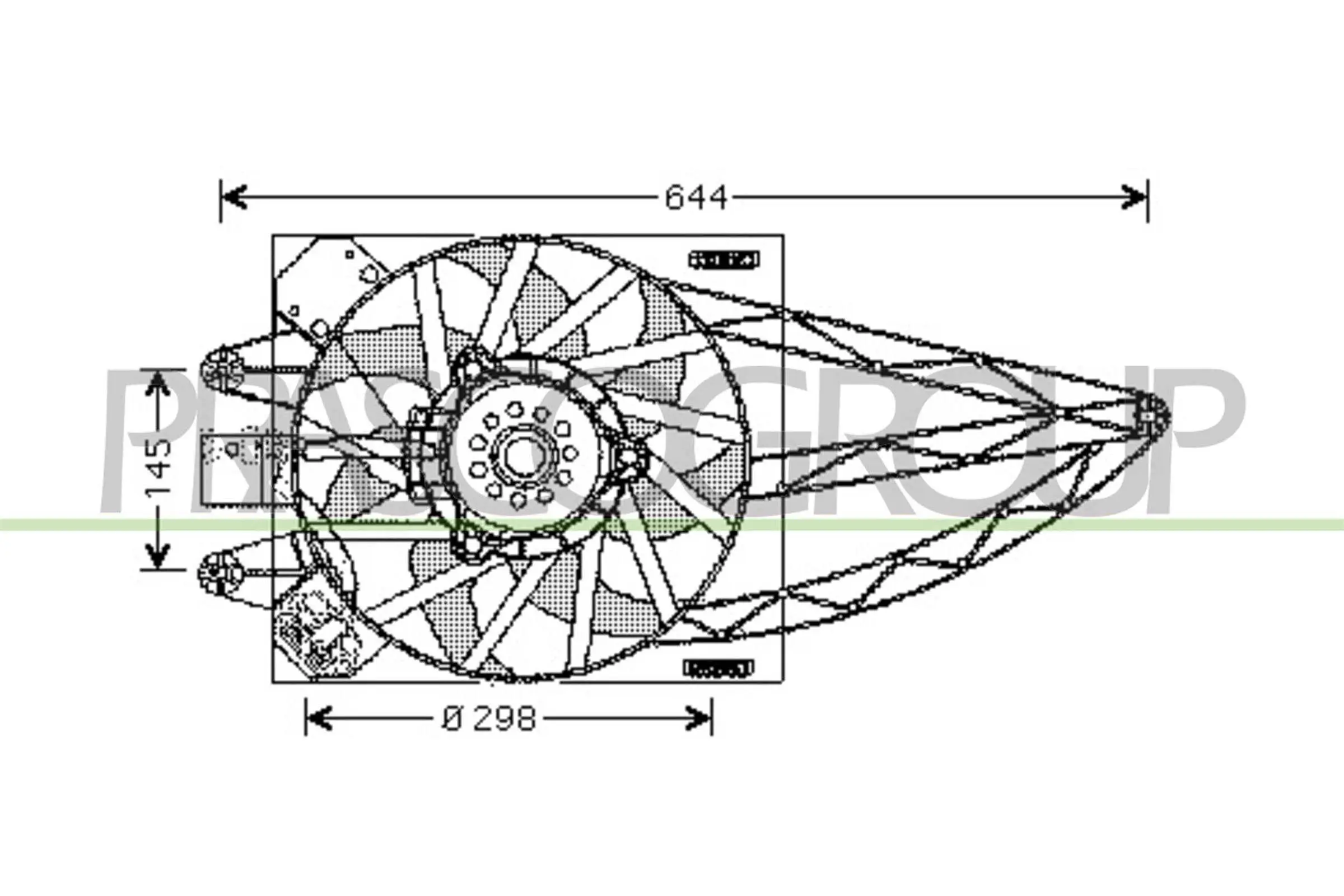 Lüfter, Motorkühlung 12 V PRASCO FT122F003