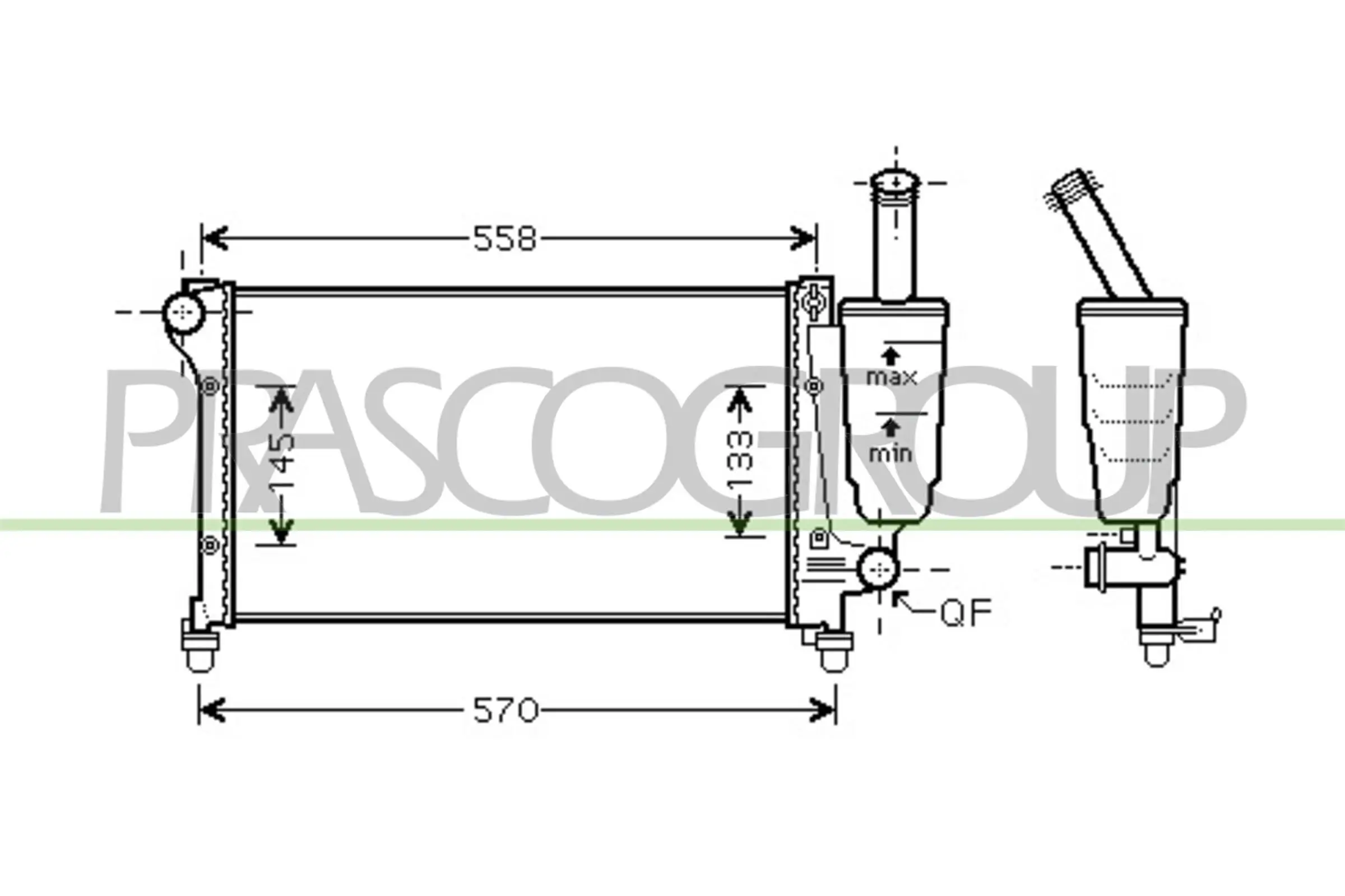 Kühler, Motorkühlung PRASCO FT122R009
