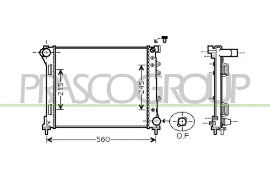 Kühler, Motorkühlung PRASCO FT124R002 Bild Kühler, Motorkühlung PRASCO FT124R002