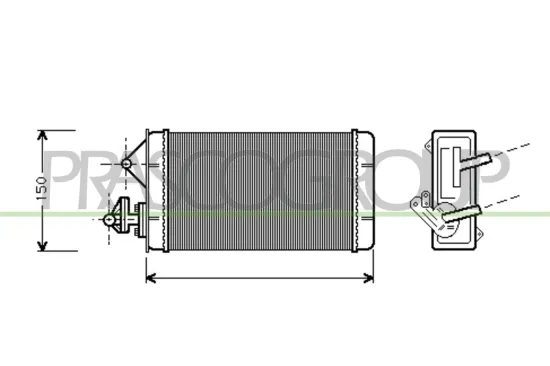 Wärmetauscher, Innenraumheizung PRASCO FT127H001 Bild Wärmetauscher, Innenraumheizung PRASCO FT127H001