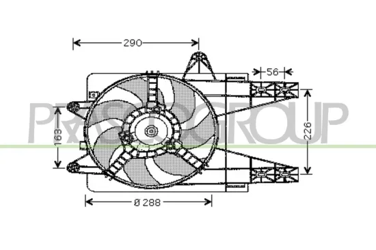 Lüfter, Motorkühlung PRASCO FT132F001 Bild Lüfter, Motorkühlung PRASCO FT132F001