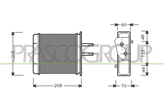 Wärmetauscher, Innenraumheizung PRASCO FT132H001 Bild Wärmetauscher, Innenraumheizung PRASCO FT132H001