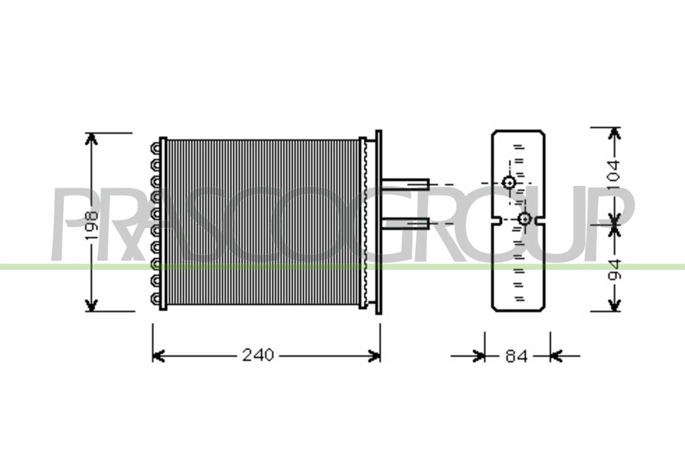 Wärmetauscher, Innenraumheizung PRASCO FT132H002