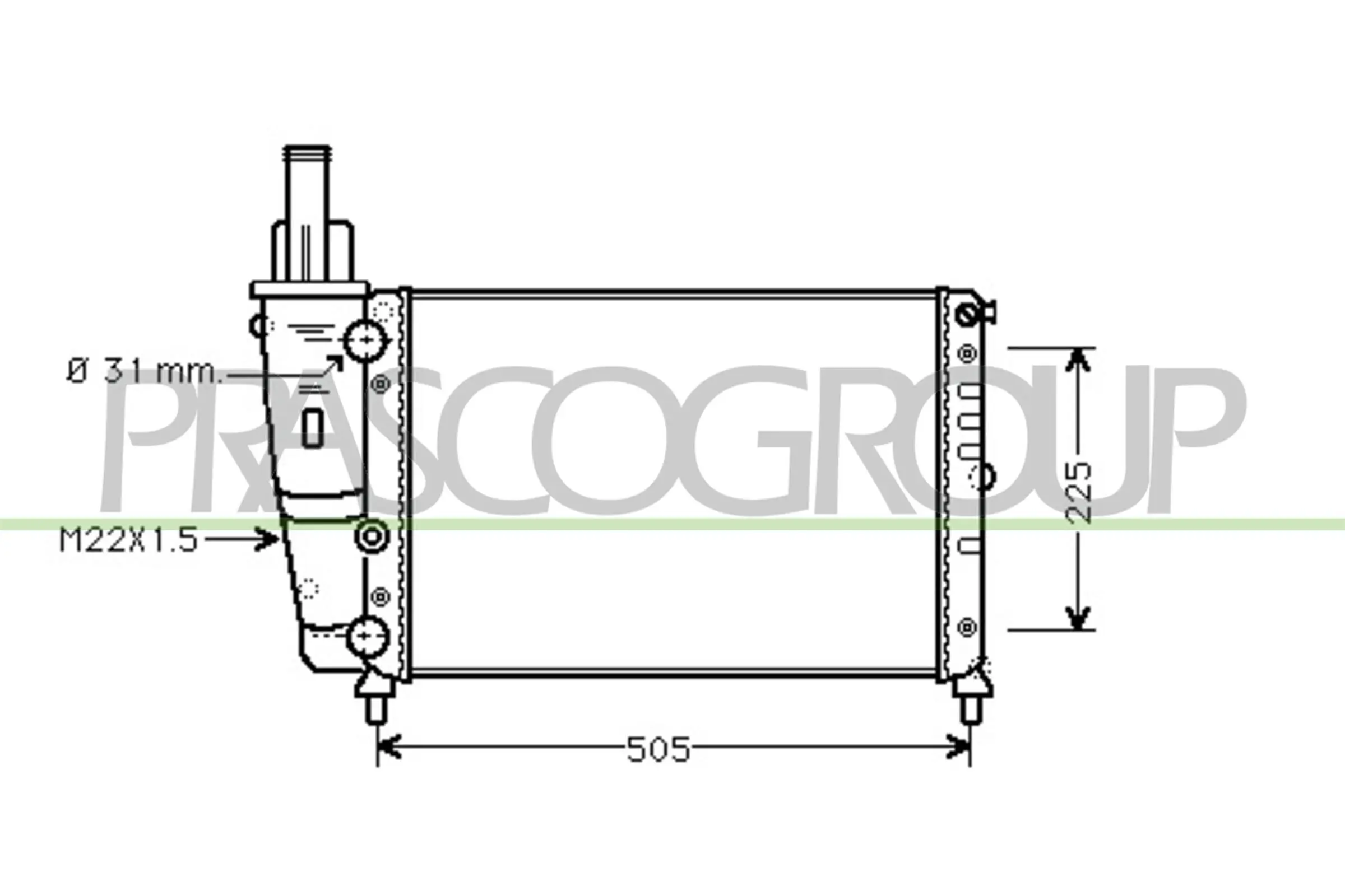 Kühler, Motorkühlung PRASCO FT132R001