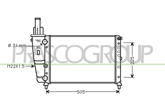 Kühler, Motorkühlung PRASCO FT132R001 Bild Kühler, Motorkühlung PRASCO FT132R001