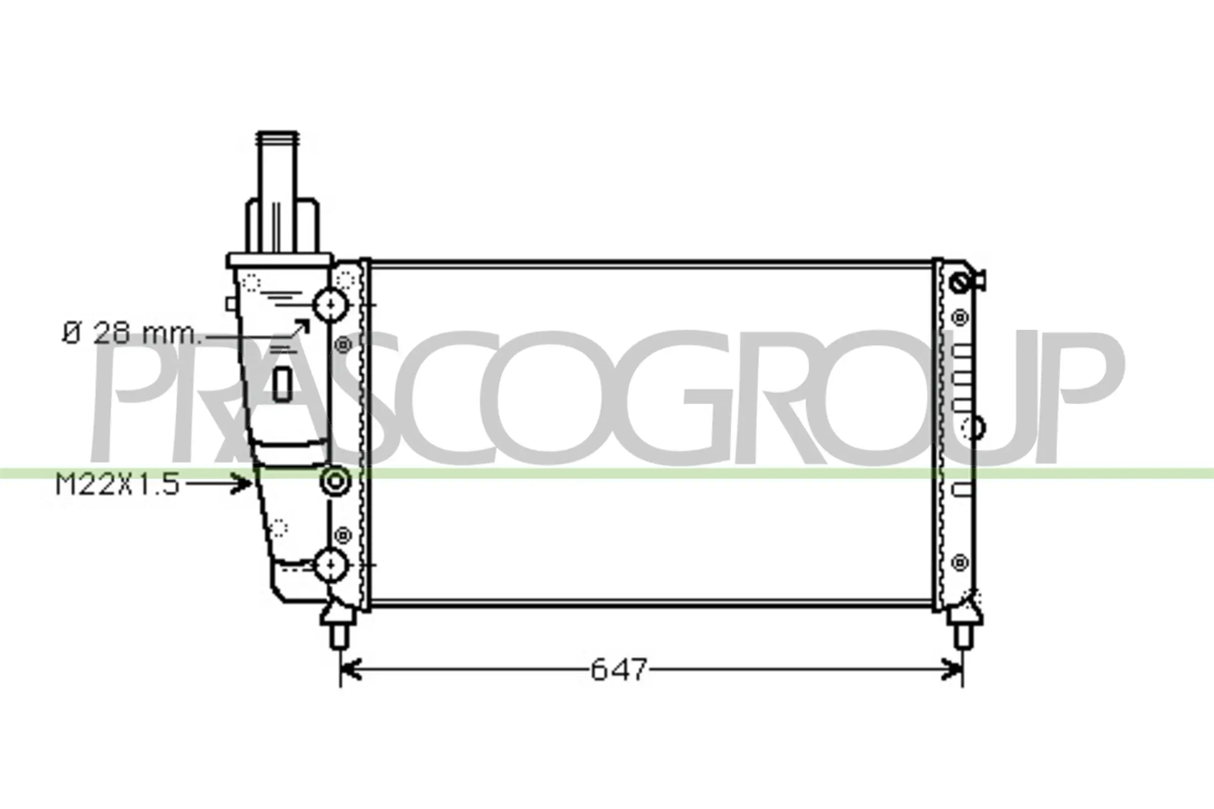 Kühler, Motorkühlung PRASCO FT132R003