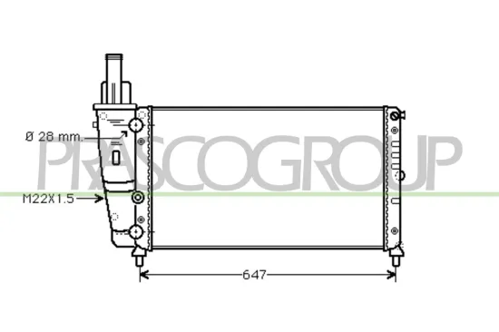 Kühler, Motorkühlung PRASCO FT132R003 Bild Kühler, Motorkühlung PRASCO FT132R003