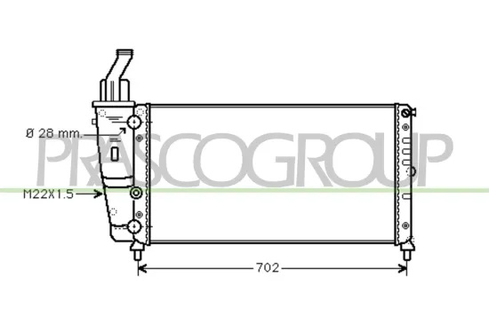 Kühler, Motorkühlung PRASCO FT132R012 Bild Kühler, Motorkühlung PRASCO FT132R012